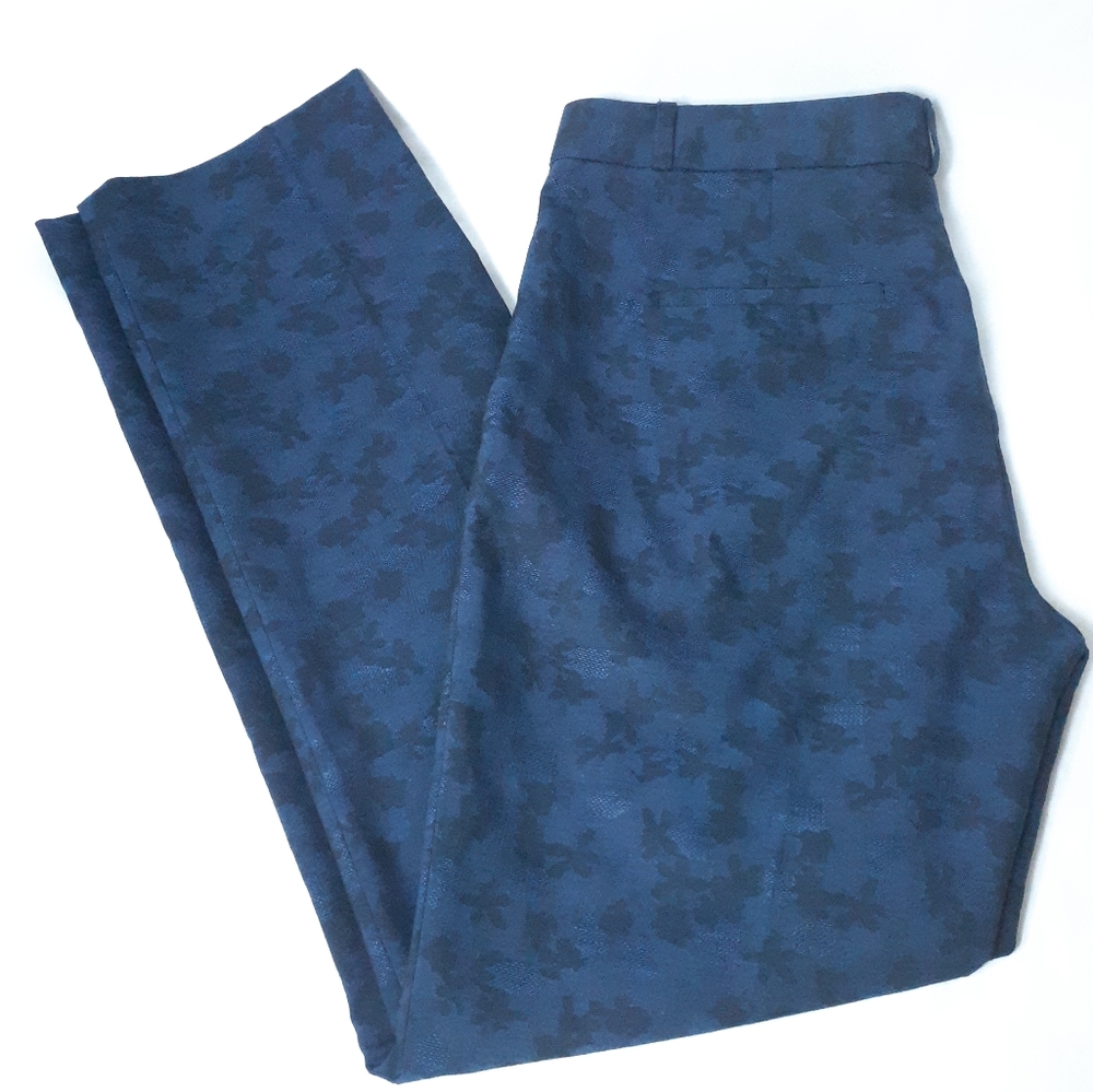 Banana Republic Blue/Black Floral Women's Pants